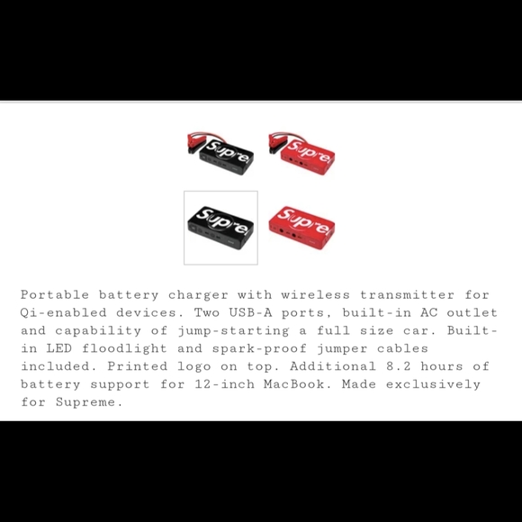 NWT Supreme / Mophie Black Powerstation Go - Picture 3 of 3